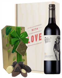 Limestone Coast Cabernet Sauvignon Red Wine  Valentines Wine and Chocolate Gift Box